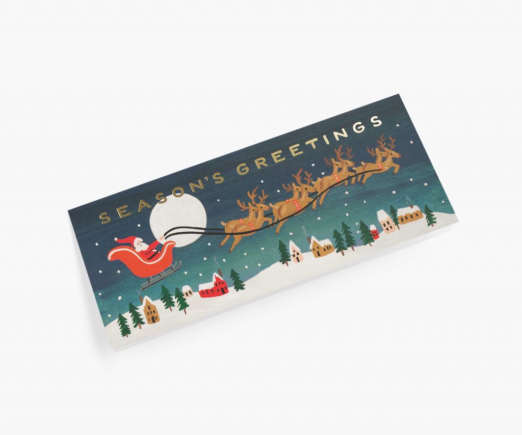 Rifle Paper Co.  – Santa’s Sleigh (Card + Envelope)