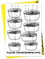 David Shrigley Greetings Card - Pissing Contest