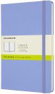Moleskine - Classic Notebook, Plain Notebook, Hard Cover and Elastic Closure, Size Large 13 x 21 cm, Colour Hydrangea Blue, 240 Pages