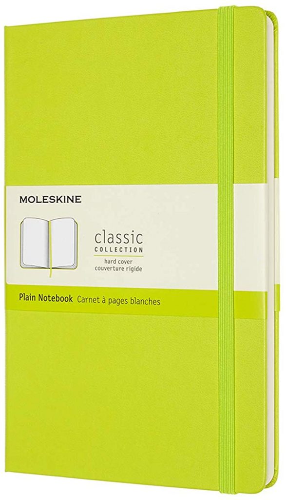 Moleskine – Plain Notebook, Soft Cover, Large, Lemon Green