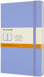 Moleskine - Ruled Notebook, Hard Cover, Large, Hydrangea Blue