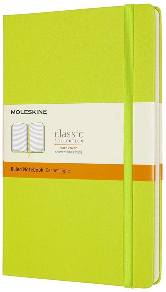 Moleskine – Ruled Notebook, Soft Cover, Extra Large, Lemon Green