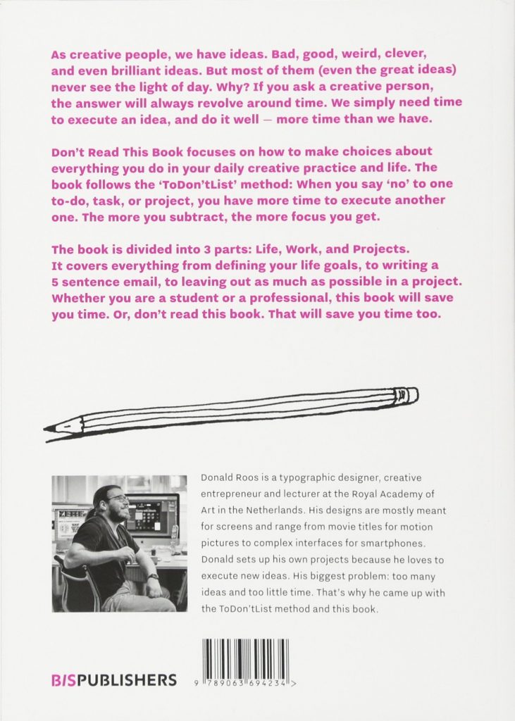 Don’t Read this Book: Time Management for Creative People