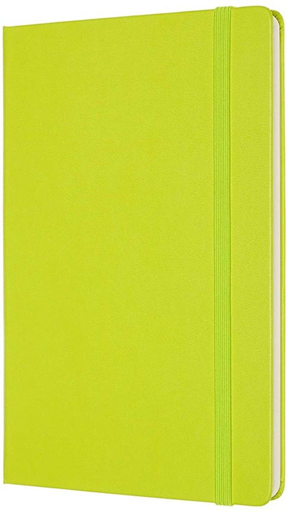 Moleskine – Ruled Notebook, Soft Cover, Extra Large, Lemon Green